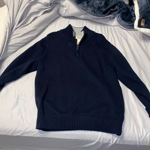 Dark navy L.L Bean quarter zip sweater-Medium, willing to negotiate